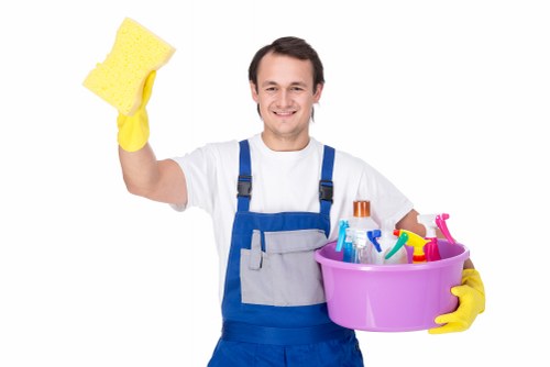 Oven cleaning team in Balham with recycling-focused service materials