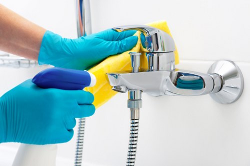 Domestic cleaning service in Balham preparing a bright, tidy living room